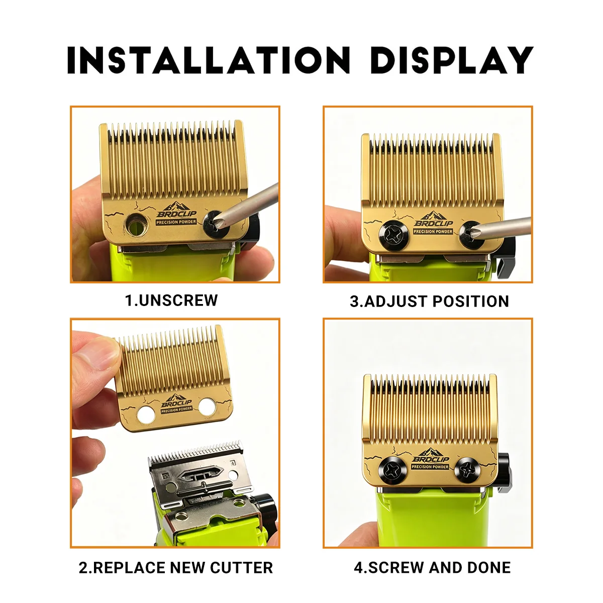 Replacement Cutter Head BRDCLIP Madeshow Kulilang M5(F) M10 R66 R77F BRD106 Hair Clipper DLC Ultra Thin Blade Wedge Fade Blades