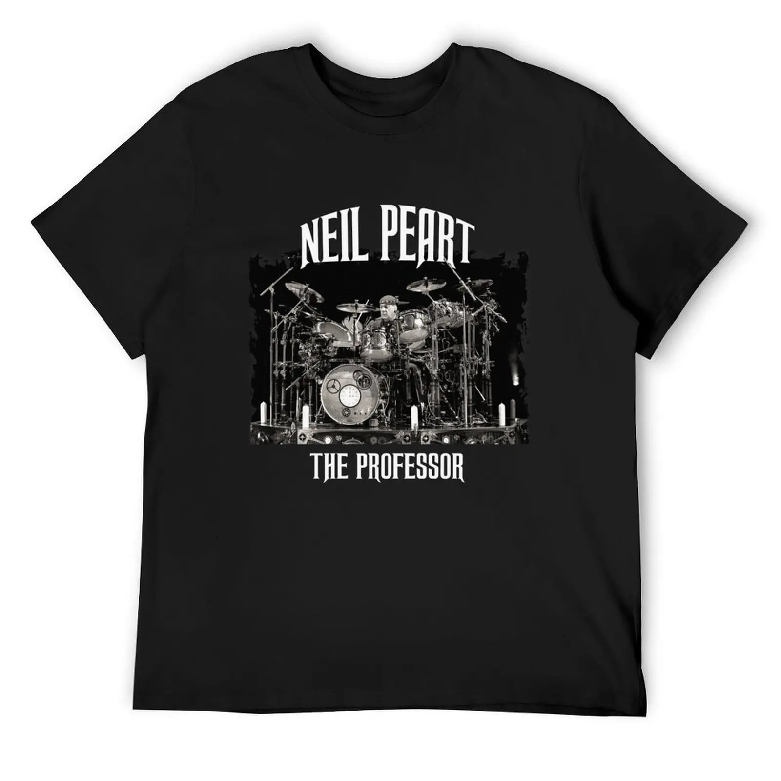 

Anna Press Neil Peart The Professor The Drummer Black Long Sleeve Sweat Love T-Shirt Blouse workout shirts for men