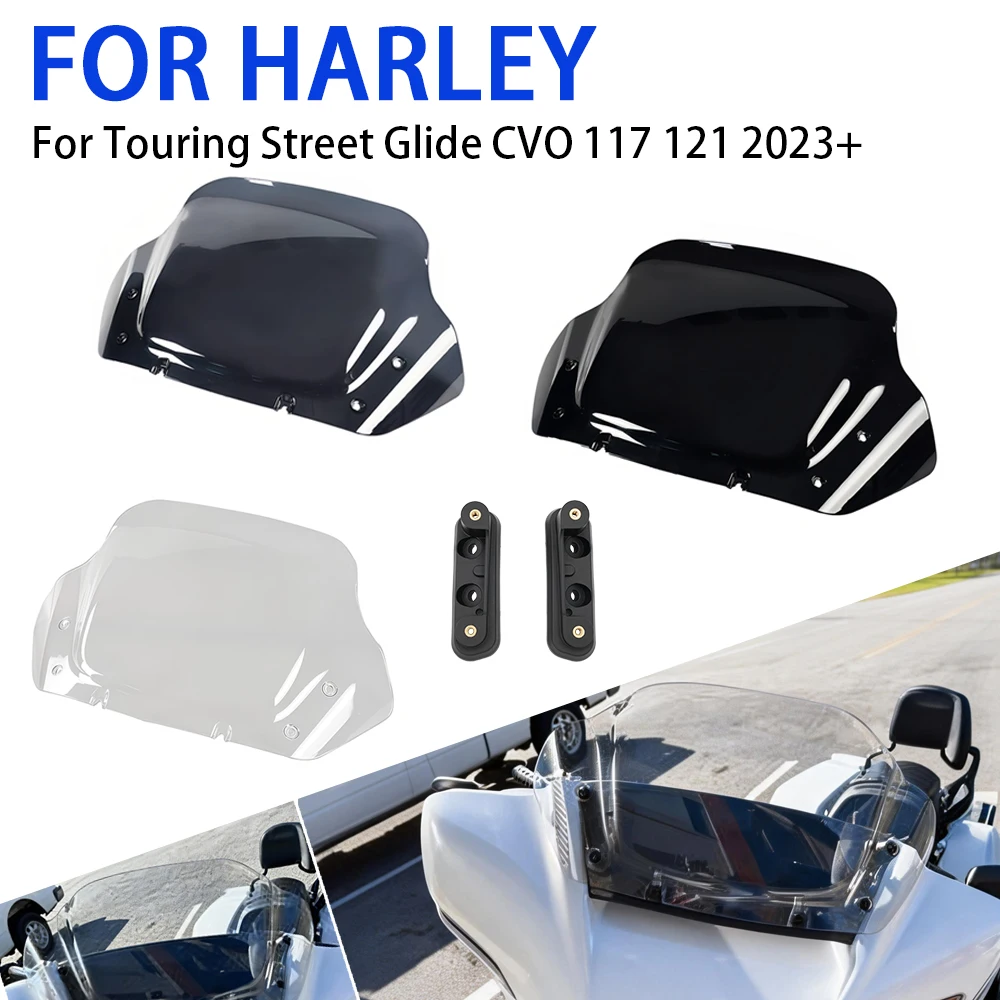 

Motorcycle Accessories Upper Fairing Windshield Windscreen Deflector 14" For Harley-Davidson Touring Street Glide Models 2023 +
