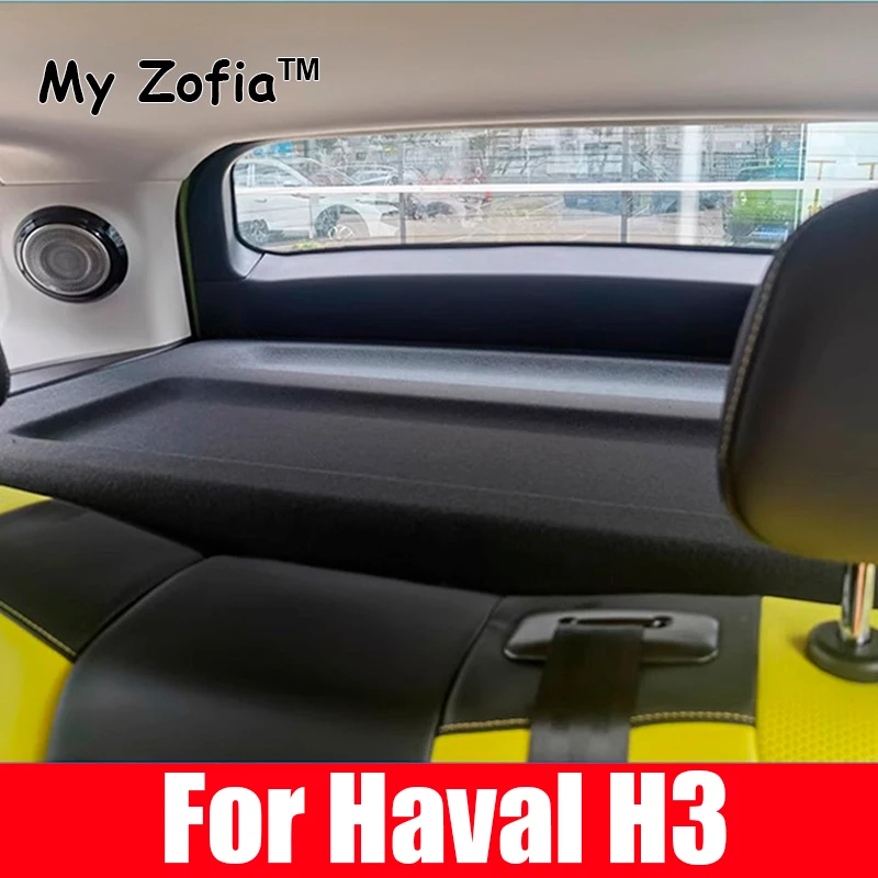 For Great Wall HAVAL H3 2024 2025 Car Rear Trunk Curtain Cover Rear Rack Partition Shelter Canvas Storage Decoration Accessories