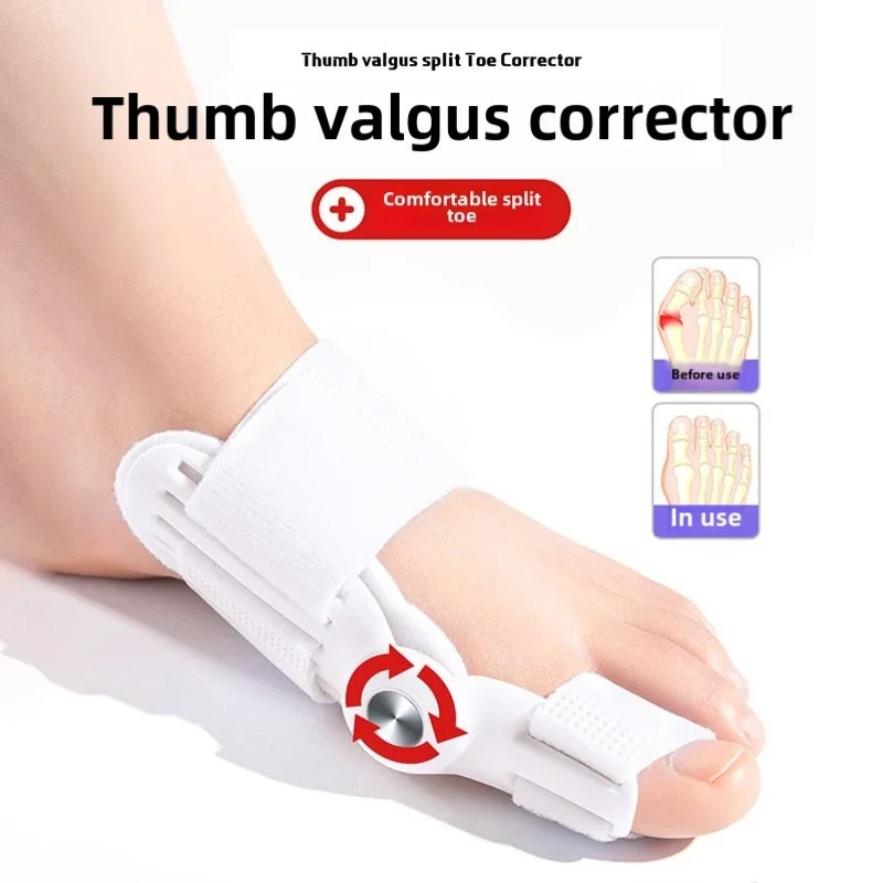 ‌ Verstellbare Hallux-Valgus-Schiene – Bunion-Korrektor mit rotierendem Zehentrenner, orthopädische Unisex-Fußstütze für nächtliche Unterstützung