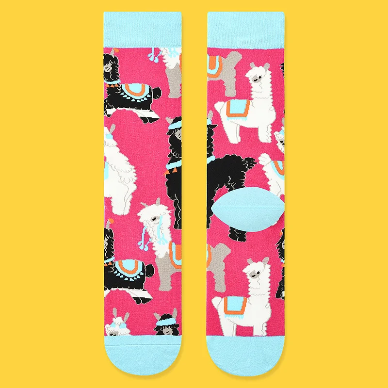 New creative women\'s straight tube cartoon animal character fun trendy socks fashion long tube cotton socks