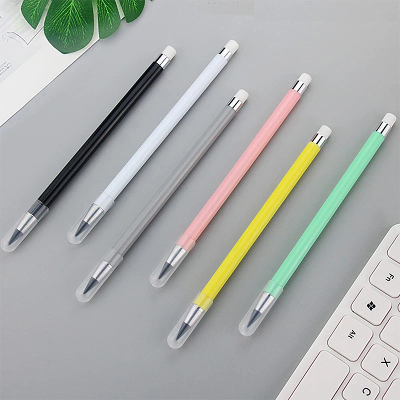 ดินสอหมึกไร้หมึก100ชิ้นพร้อมยางลบดินสอไม่สิ้นสุดสำหรับเขียนวาดเขียน