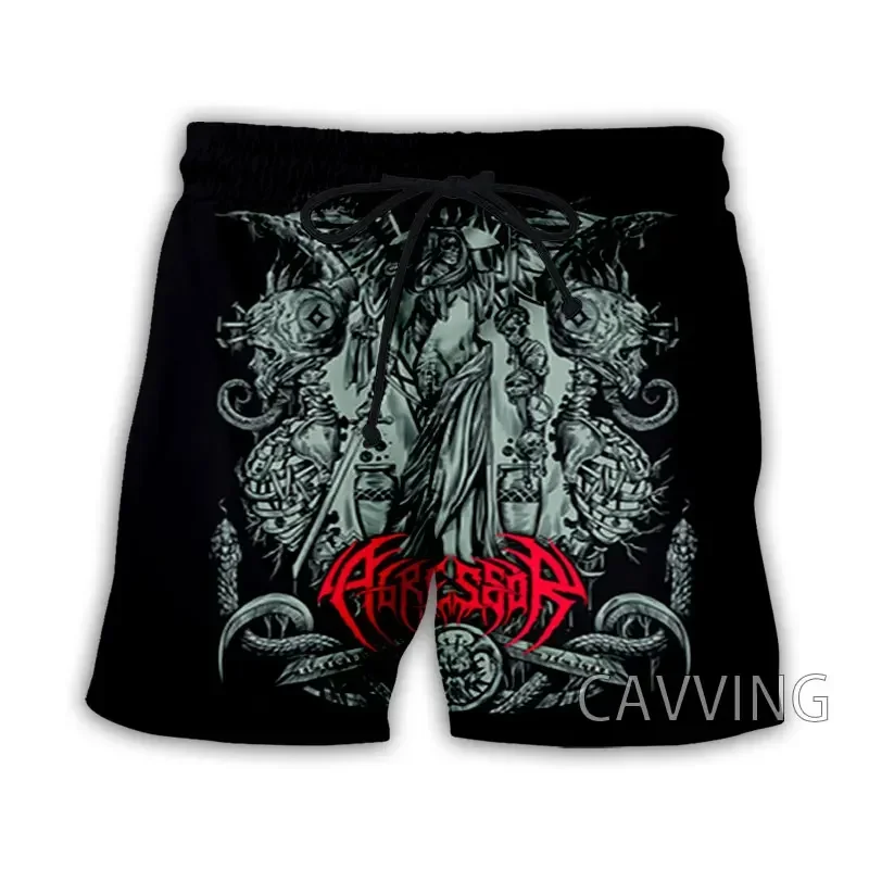 Cavving 3d Print Agressor Band Zomer Beach Shorts Streetwear Snelle Droge Casual Shorts Sweatshorts Voor Dames/Heren