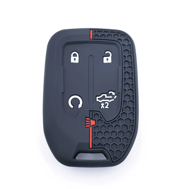 Funda de Silicona para Llaves de Coche con 5 Botones, Carcasa de Silicona para GMC Terrain, Acadia, YUKON XL, Sierra, Chevrolet Tahoe, Silverado, Suburban