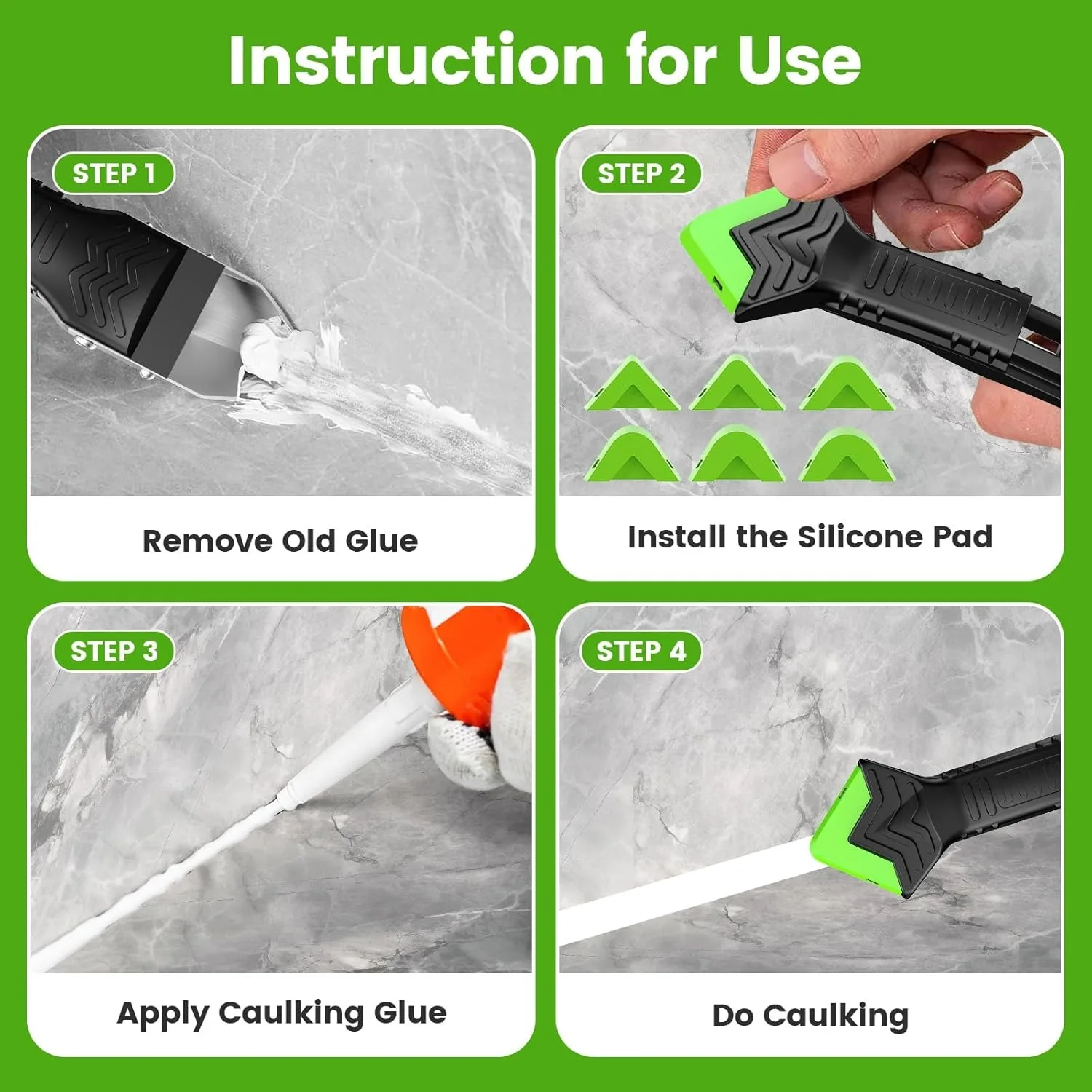 5 in 1 13 pcs Silicone Remover Sealant Smooth Scraper Caulk Finisher Grout Kit Tools Floor Mould Removal Hand Tools Set