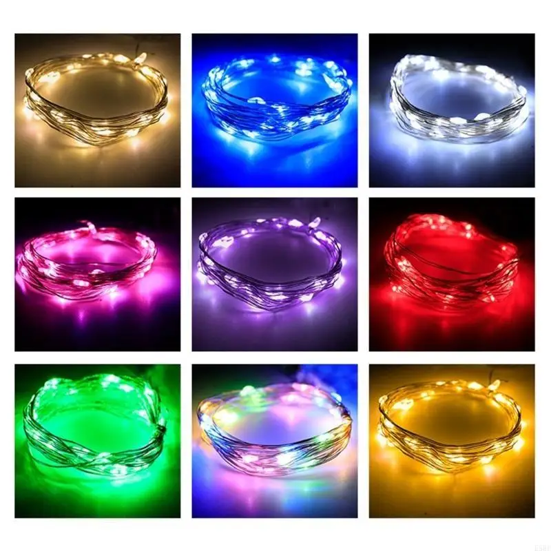 e5be غرفة نوم داخلية USB مصابيح الجدار LED مقطع الصورة سلسلة الضوء لعيد الميلاد حفلة