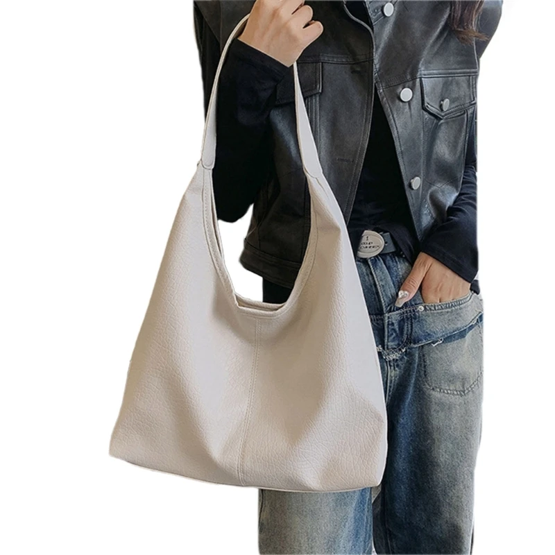 Modern PU Shoulder Bag Stylish Tote Casual Handbag for College and Travel