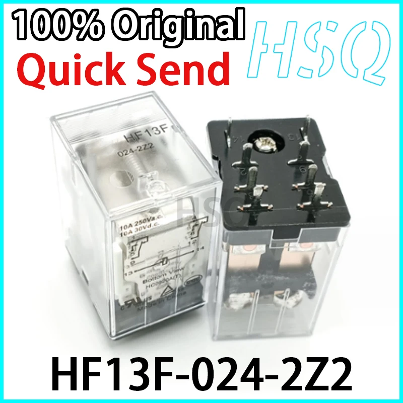 1PCS Brand New Original HF13F-024-2Z2 8-pin 10A Relay JQX-13F 024-2Z2