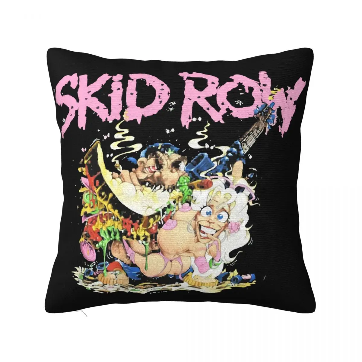 1991 Skid Row Vintage Band Tour Concert Men Hot Sale Comical New Print Geek Formal Mens Latest Classic Pillow Case