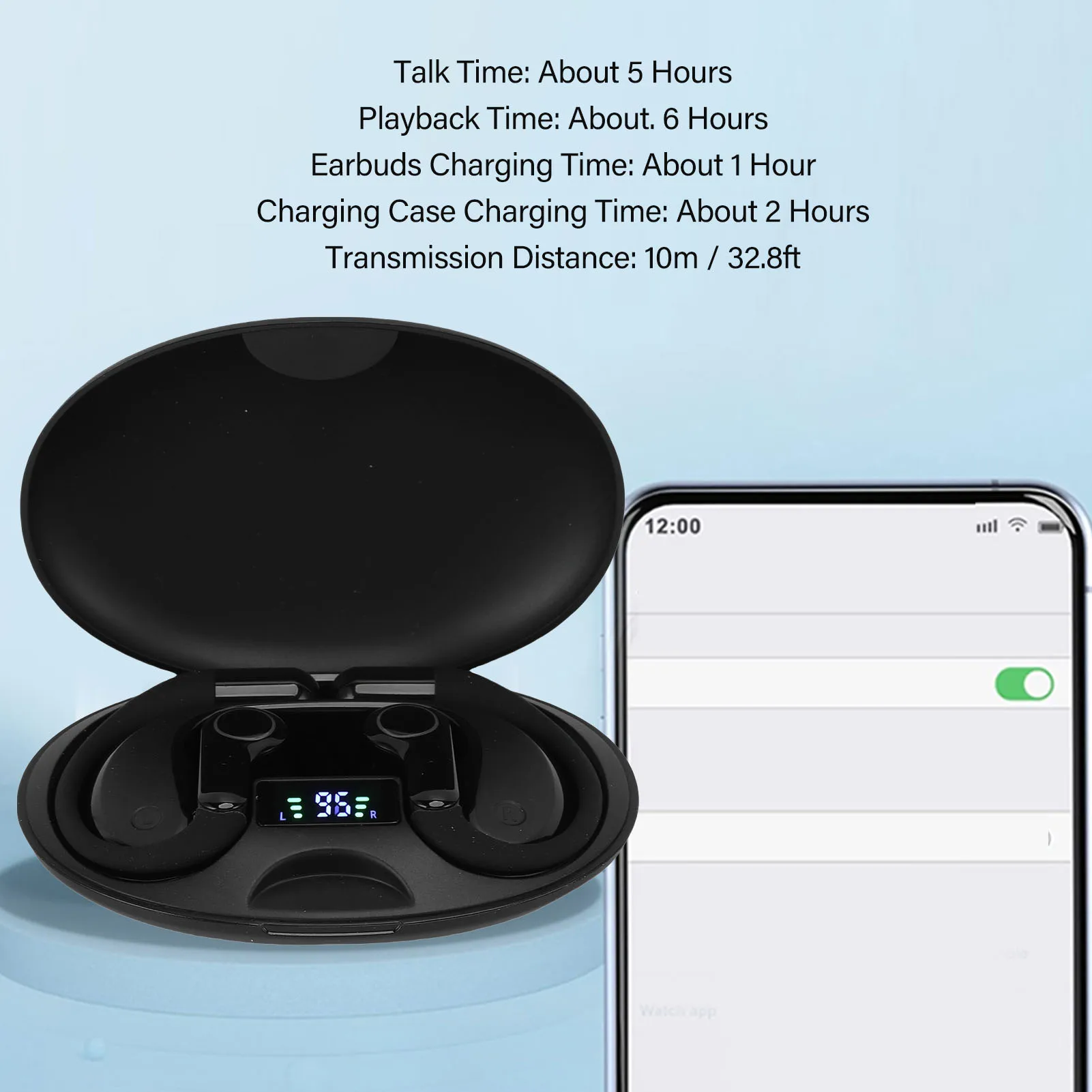 Auricolari traduttore con gancio per l'orecchio Batteria a lunga durata Qualità audio HiFi Auricolari accurati per traduzione linguistica AI Compatti per le aziende