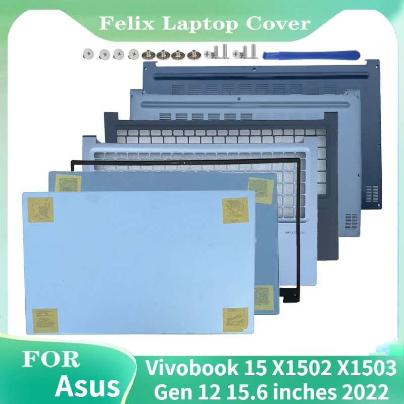 New For Asus Vivobook 15 X1502 X1503 Gen 12 15.6 inches 2022 Laptop Accessories Lcd Back Cover/Front Bezel/Palmrest/Bottom