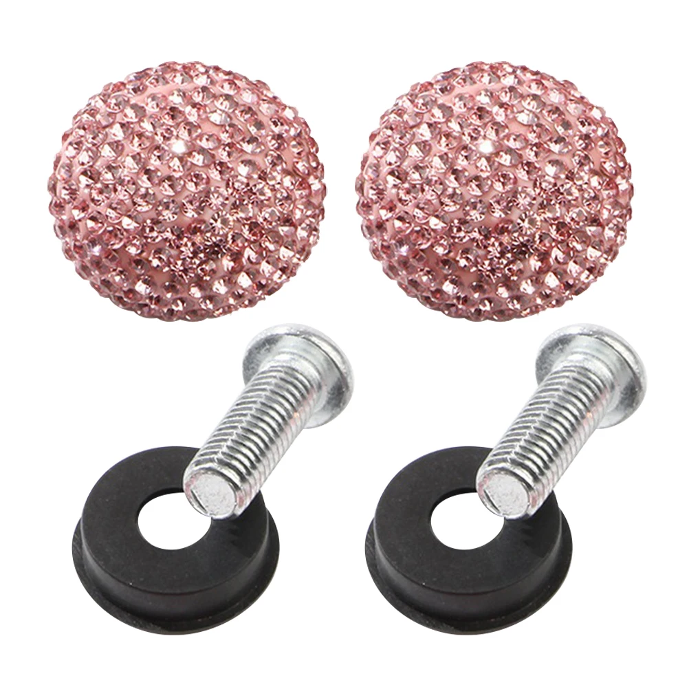 

License Plate Screws Nuts Bolt Vehicle Fasteners Rhinestone Durable Replacements St Fit Novelties Installation