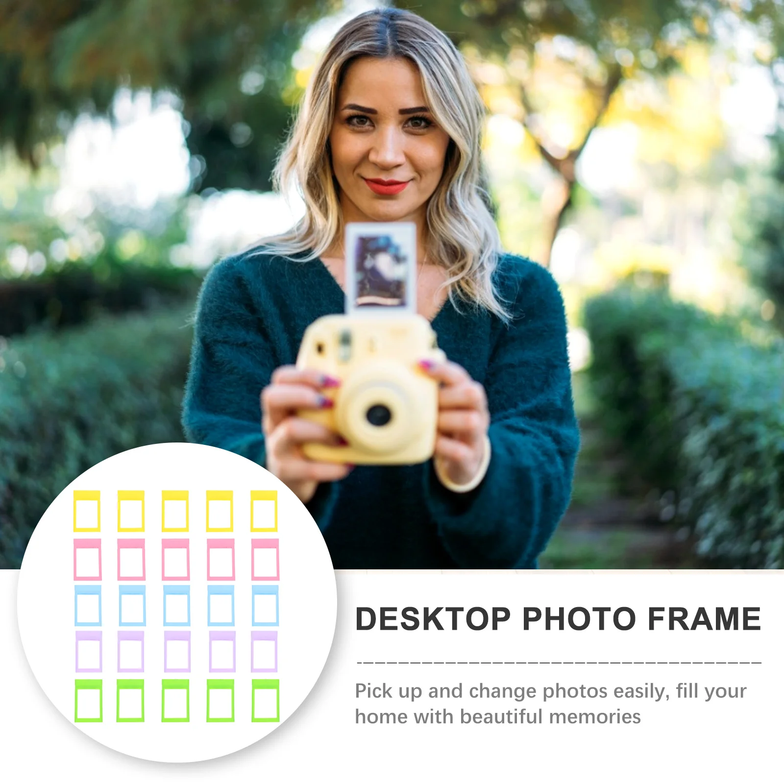 

25pcs 3 Inch Picture Frame Plastic Photo Holder For Desktop Tabletop Home Office Decor Simple Artistic Display