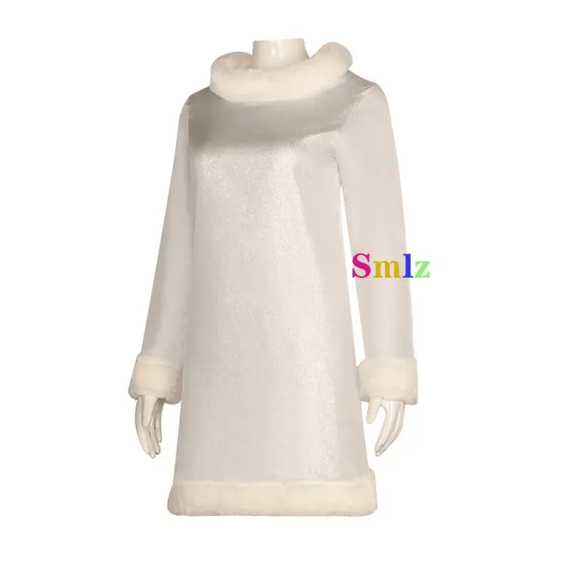 Enid Sinclair Cosplay Anime Wednesday Women Girls Costume Roleplay Fantasia White Dress Halloween Carnival Cloth Disguise Dress