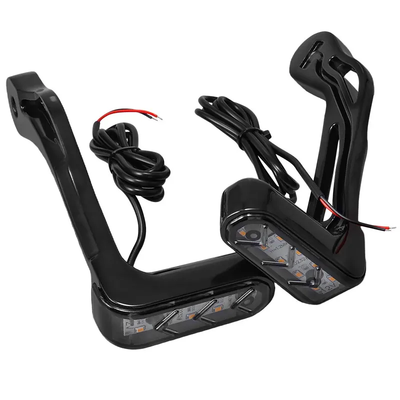 

Motorcycle LED Handle Wind Shield Handguards Protector Covers LED Turn Signals Running Light Universal Motorbike Accessories