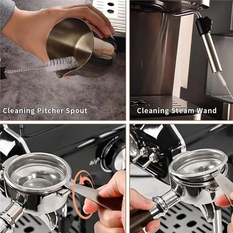 GIGI Espresso Brush For Cleaning Machine Group Head Steam Wand Milk Frother Drip Tray Espresso Machine For Coffee