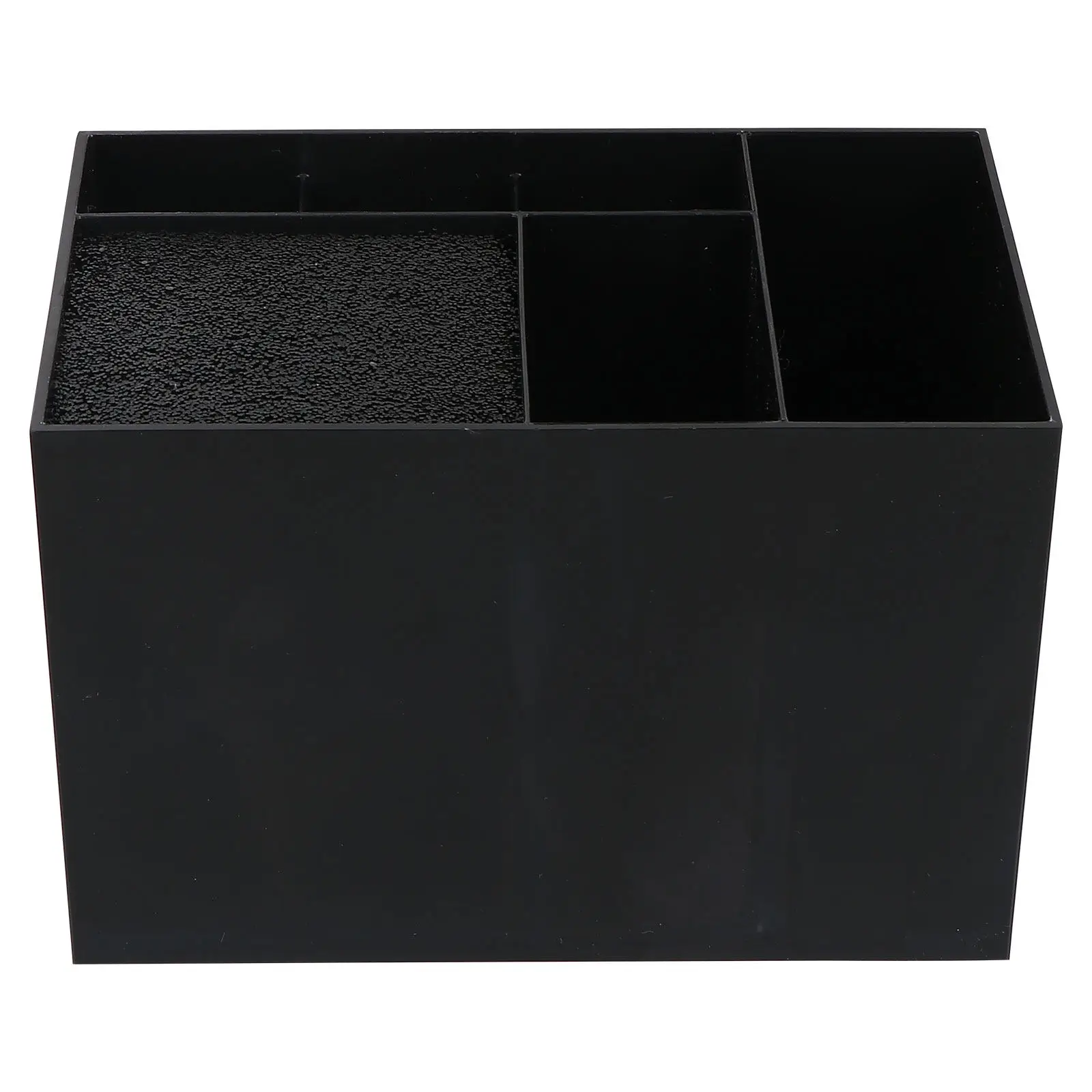 

Hair Salon Storage Box with 6 Dividers Combs Scissors Clips Organizer Countertop Container for Barber Stylist Pet Grooming Tools