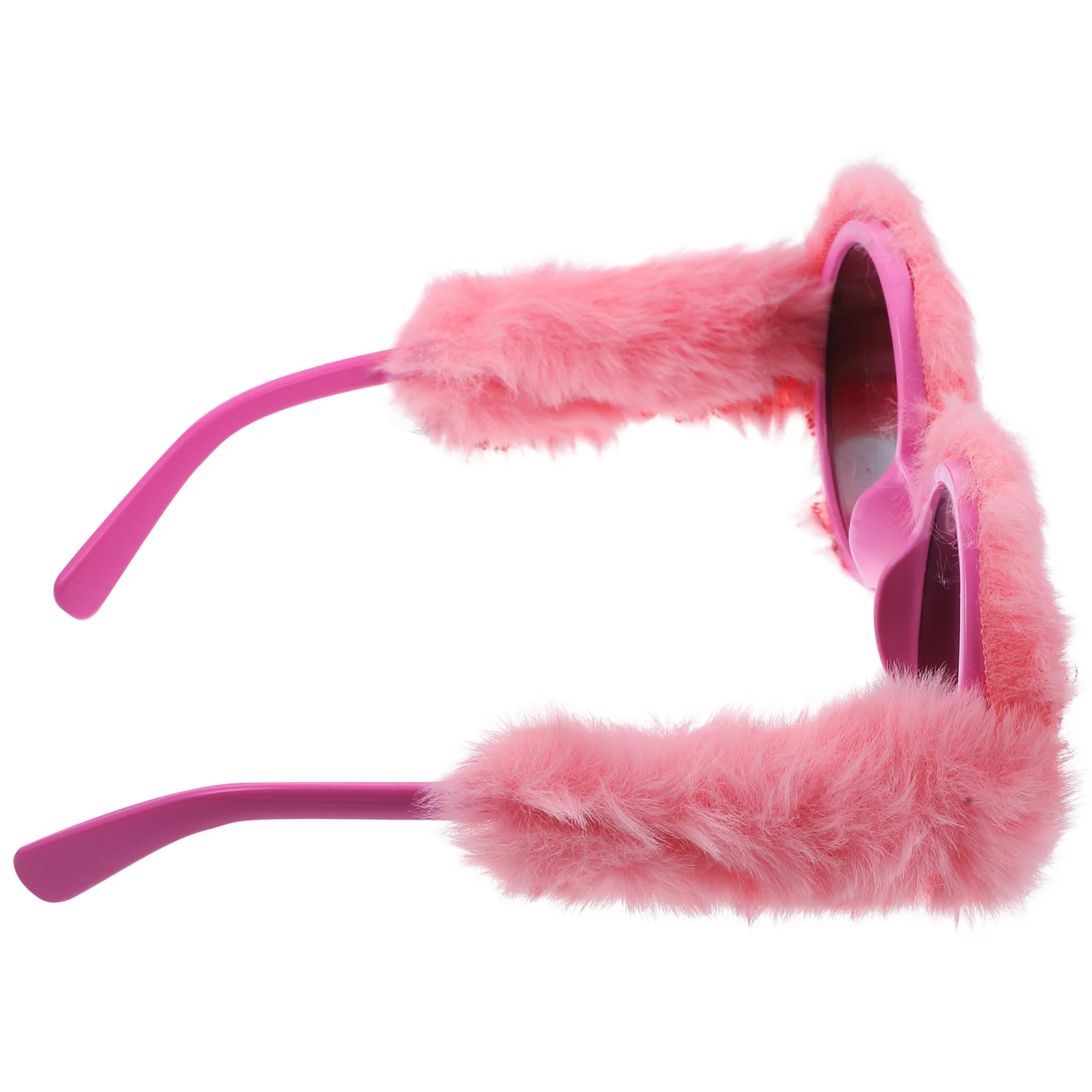 

Sunglasses Funny for Party Props Crazy Furry Fashionable Plush Eyeglasses Pink Lovely Decorative Miss