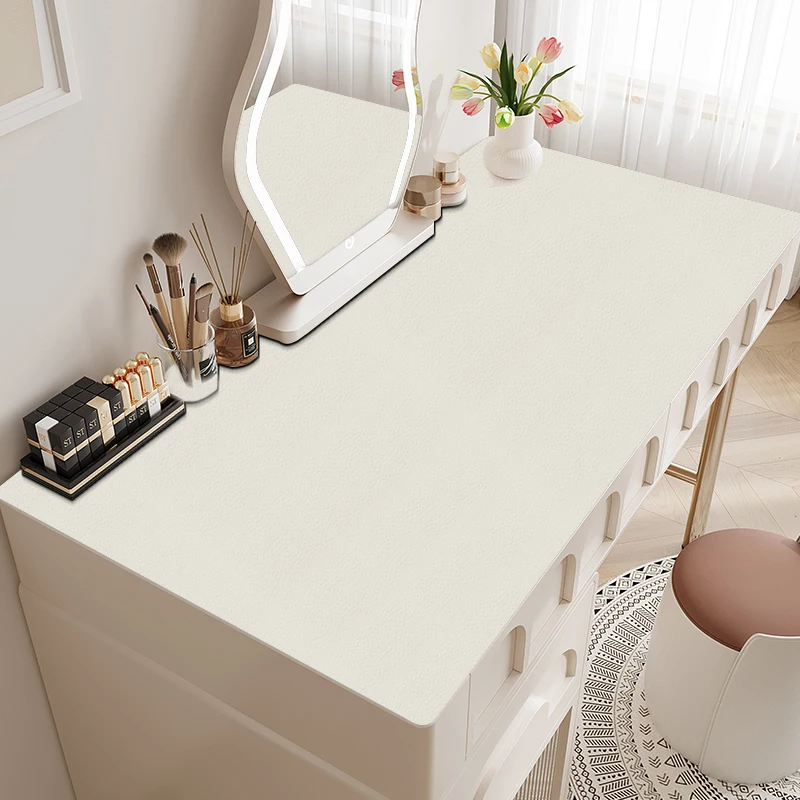 White Leather Table…