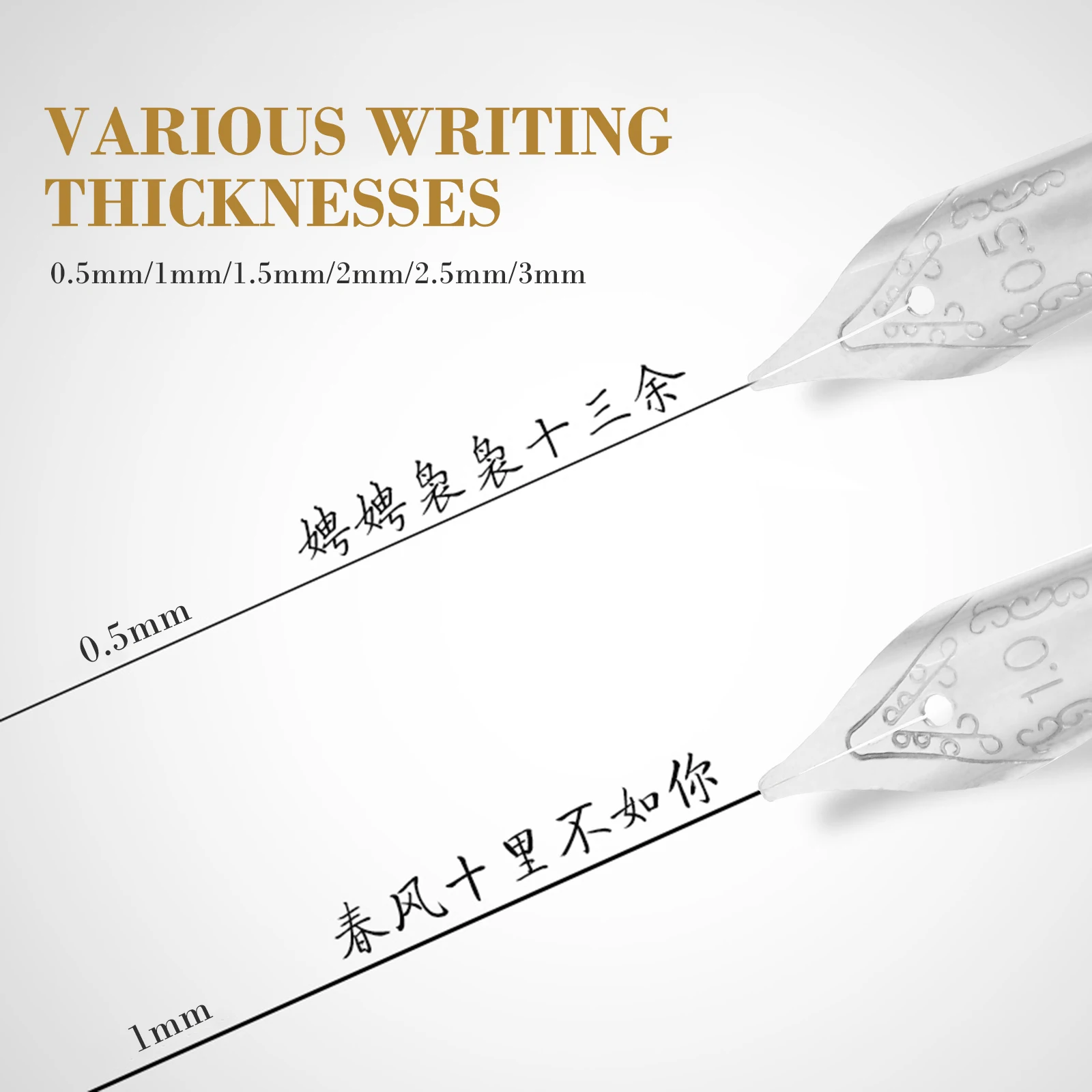 

30pcs Fountain Pen Nibs Universal Converter Calligraphy Lettering Practice Accessories Silver Student Beginner