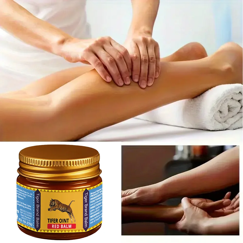 YUITIKUE Tiger Red Balm Ointment Natural Herbal Extract Body Muscle Joint External Massage Care Balm