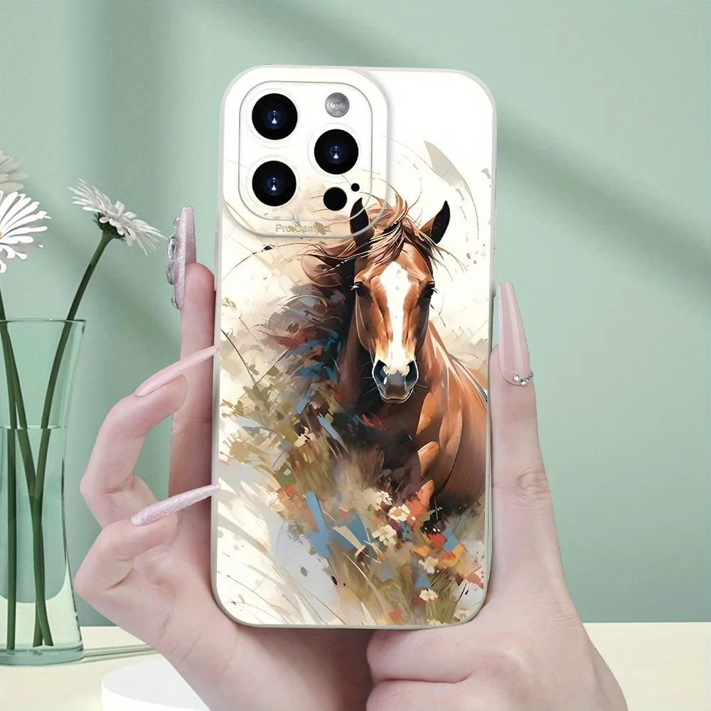 Funda de teléfono creativa Simple y hermosa caballo para Xiaomi Poco F7 fundas Poco F6 X6 M6 X5 X7 Pro Mi 11 Lite 14 15T 14T 13T 12T