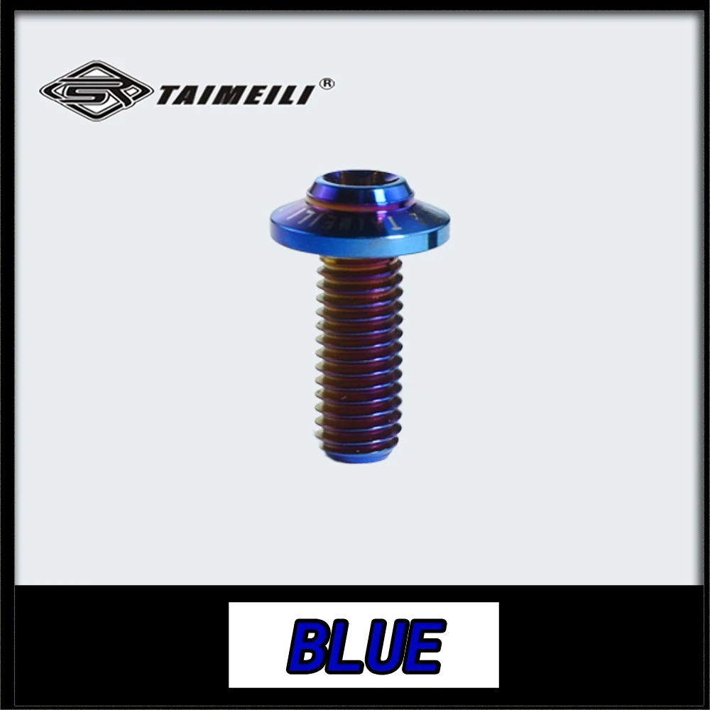 TAIMEILI 1pcs Titanium alloy screw T2 series M8 dished screw M8x15-45mm motorcycle repair and modification screw