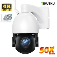 4K 8MP WIFI IP Camera 50X Zoom Outdoor Security Protection 120M IR Distance CCTV Video Surveillance Auto Tracking iCsee