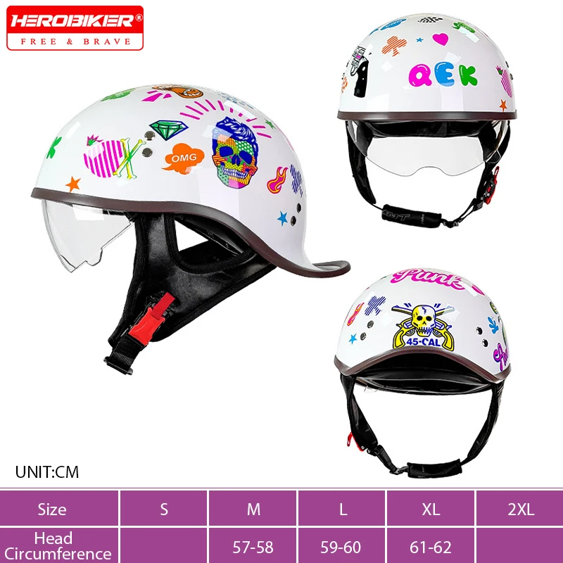 

Легкий мотоциклетный шлем Four Seasons, унисекс, мотоциклетный шлем, одобренный DOT, ретро-шолом Cruiser, аксессуары для мотоциклов