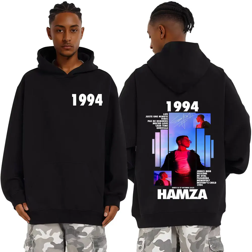 2025 Fall/Winter Rapper 1994 Hamza Album Tour Hoodie Men's Cotton Fashion Harajuku Sweatshirt Unisex Vintage Pop Hoodie
