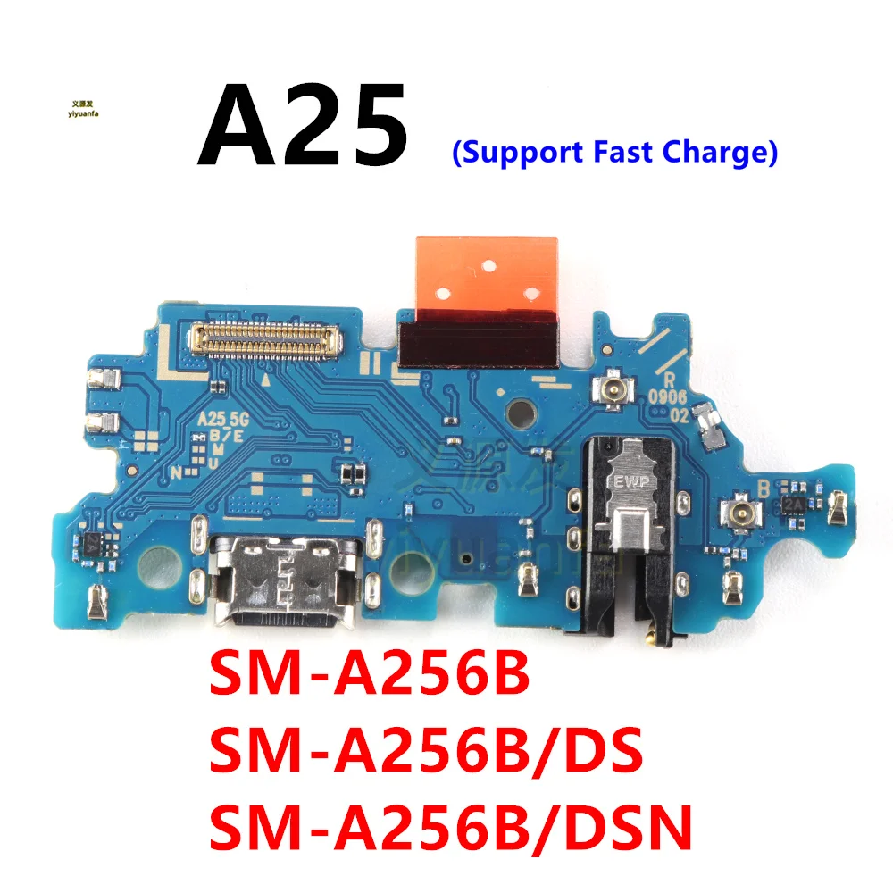 For Samsung Galaxy A25 5G A256 A256B SM-A256E A256U USB Type-C Dock Charger Port Fast Charging Port Board Flex Cable