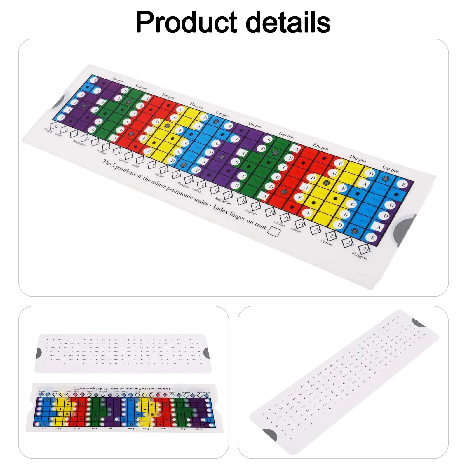 Sliding Ruler Tool for Guitarists to Map Out Pentatonic Blues Diatonic Scales and All Seven Modes Systematically