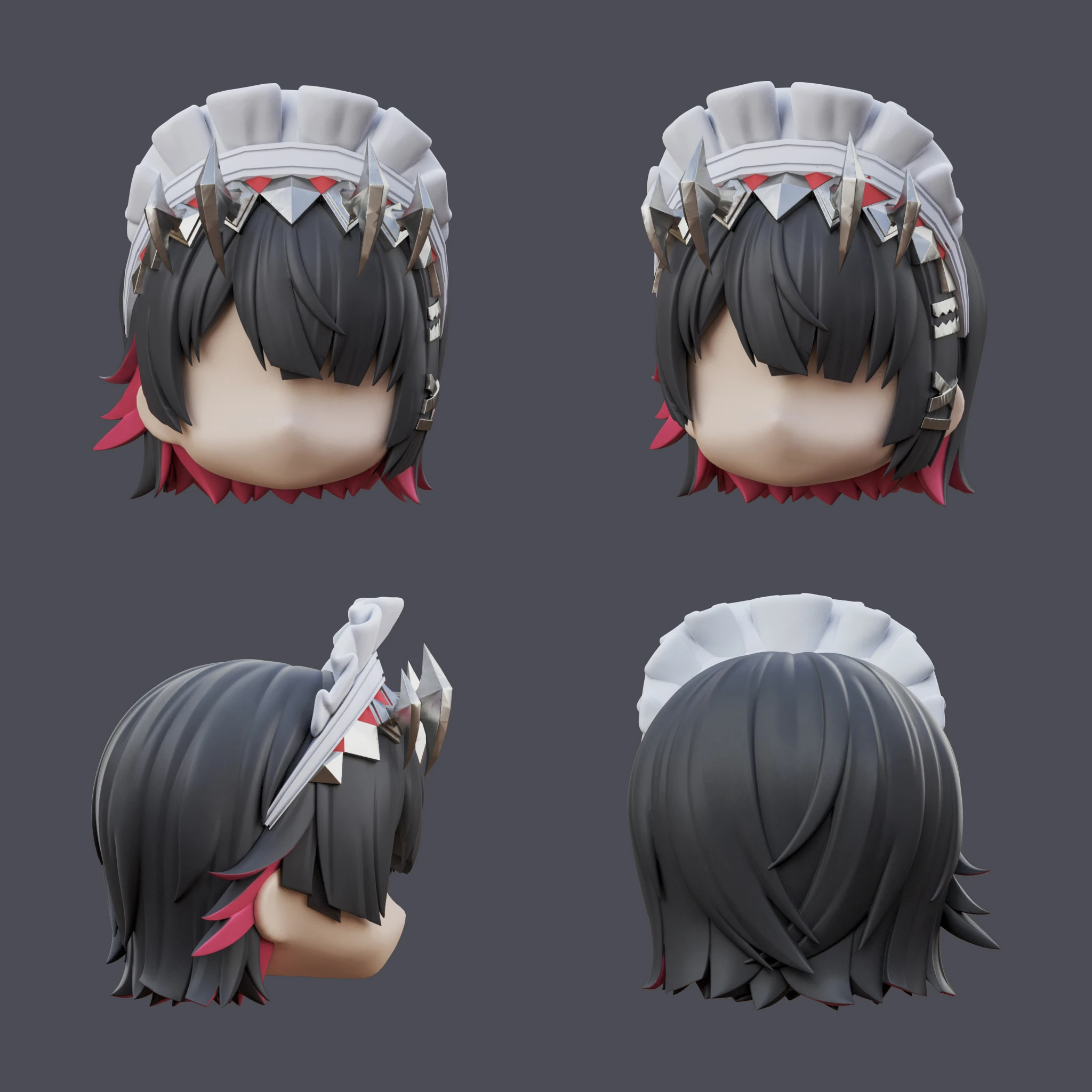 젠리스 존 제로 엘렌 조 핸드메이드 OB11 OB22 GSC 헤어 탈부착 헤어 쉘 가발 페이스플레이트 BJD 인형 액세서리 게임 애니메이션