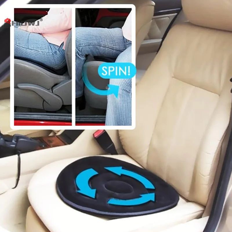 Swivel Cushion 360 Degree Rotating Car Chair Seat Cushion Mobility Aid Chair Seat Revolving Cushion Memory Foam Mat Portable