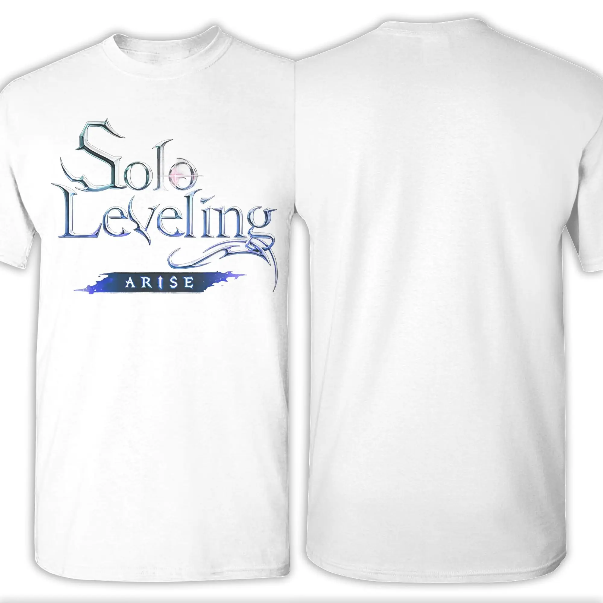 Camisetas de dibujos animados de nivelación individual de Anime para hombre, camisetas de algodón puro, camiseta de manga corta con cuello redondo, camisetas con estampado con dibujo