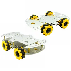 Mecanum Wheel Omni-directional Robot Car Chassis Kit with 4pcs TT Motor for Arduino for Raspberry Pi DIY Toy Parts