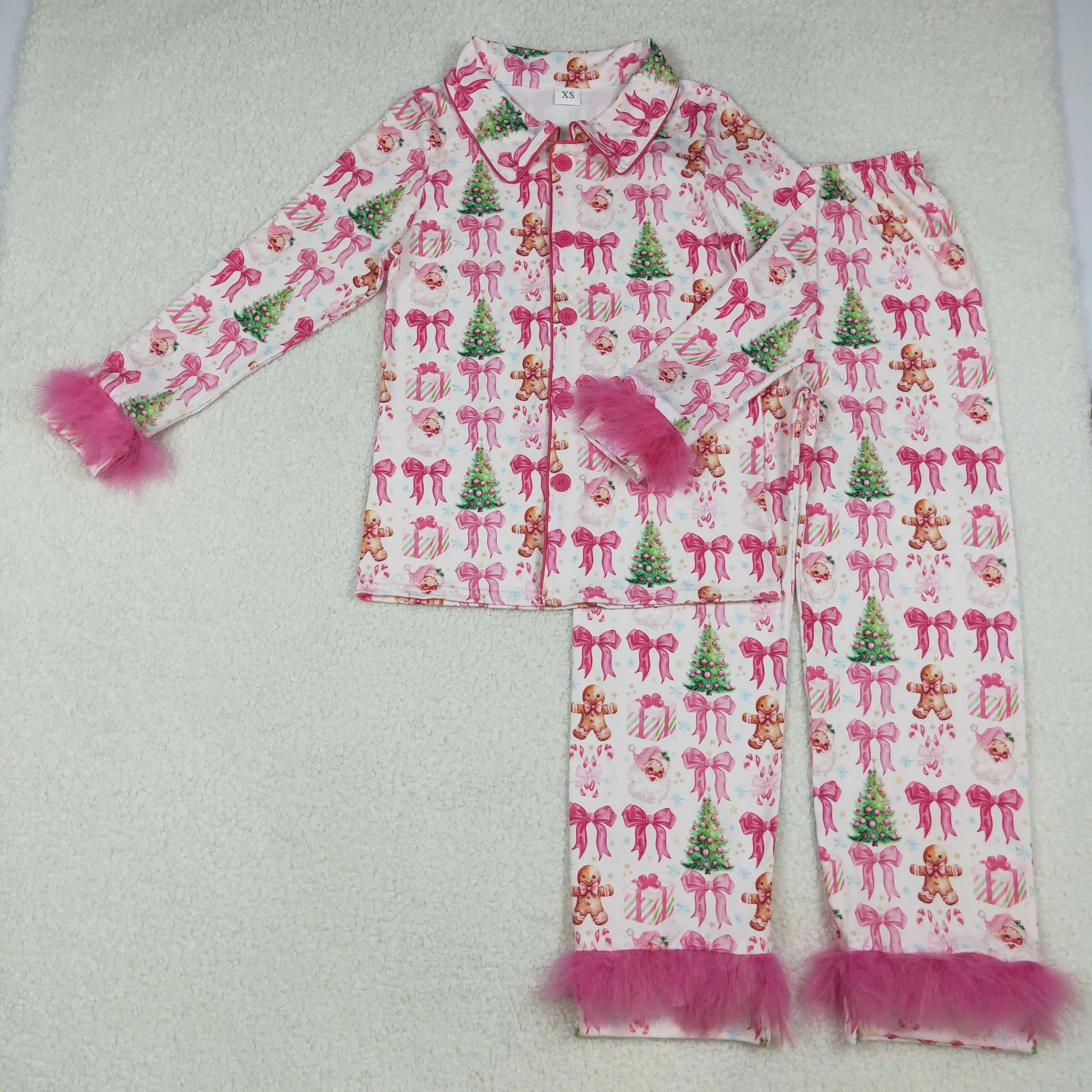 

z919-19 GLP2717 Pre-sale Wholesale Winter Boutique adult clothes Christmas pants set Wholesale matching kids clothes girl