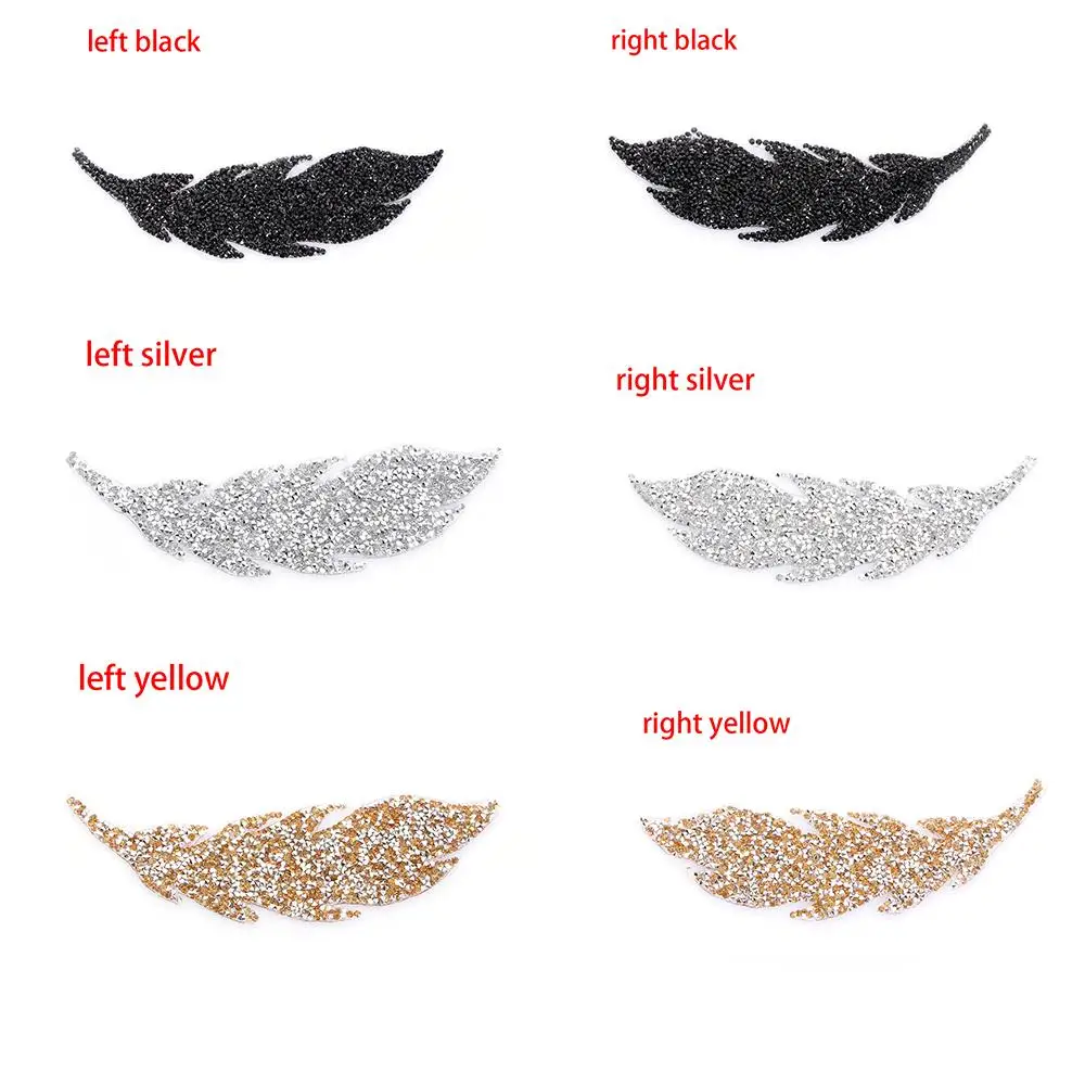 

High Quality Thermal Transfer Iron-on Leaves Clothing Accessories Hotfix Rhinestone Patches