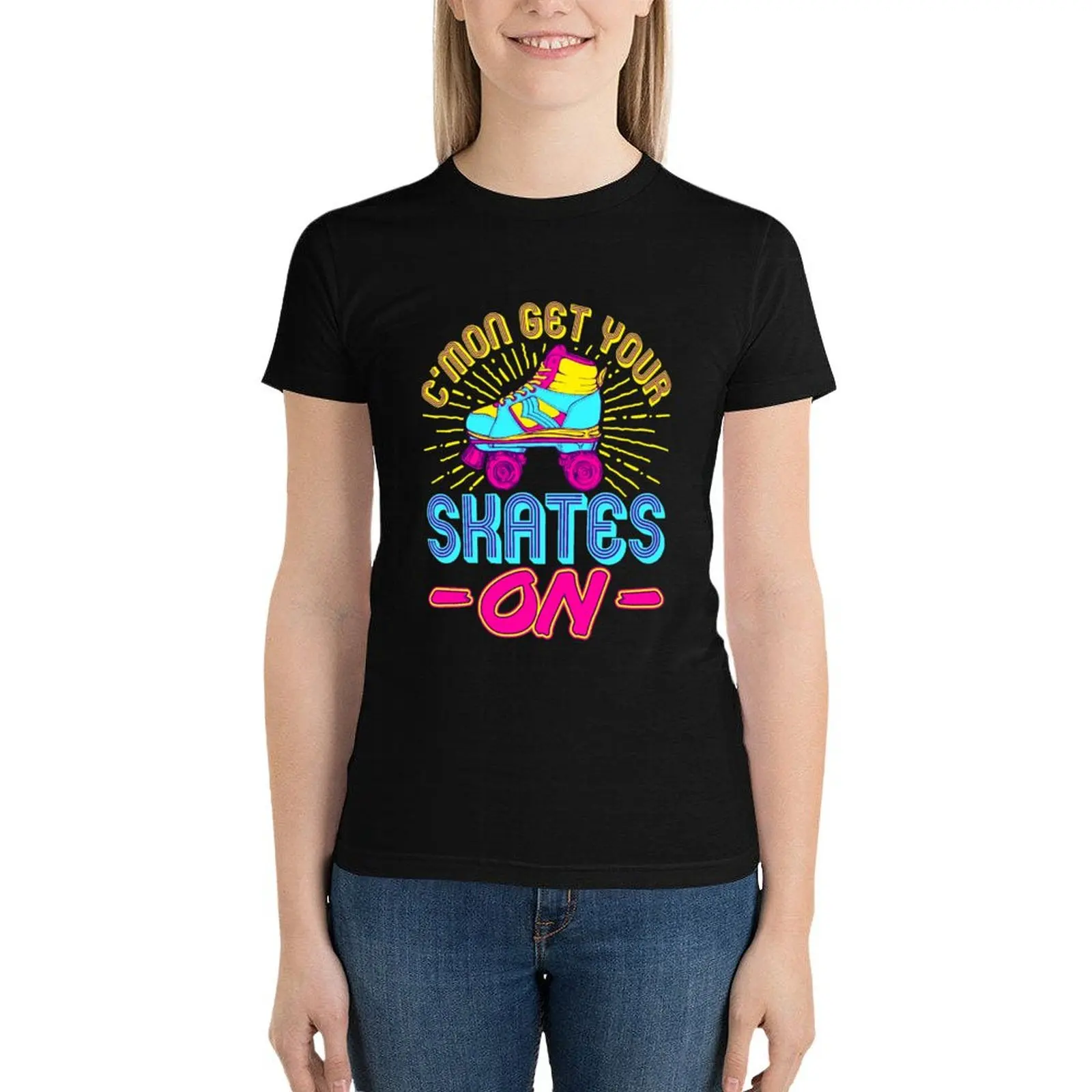 

Roller Skate Cute C'mon Get Your Skates On T-Shirt cute clothes female t shirts for Womens