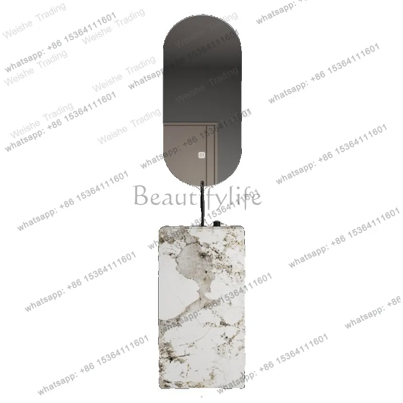 Rock slab integrated basin, bathroom cabinet combined floor-to-ceiling wash basin, face basin