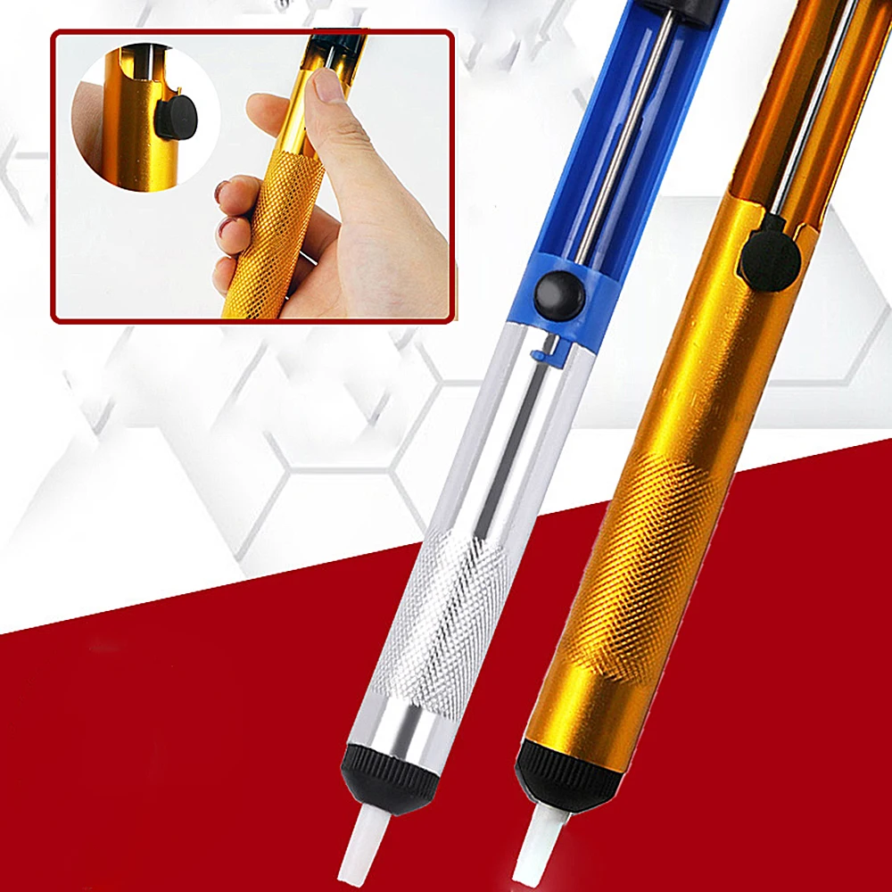 อลูมิเนียมโลหะปั๊มดูด Desoldering Soldering Sucker ปากกากำจัดสูญญากาศ Soldering Desolder เหล็กมือเครื่องมือเชื่อม