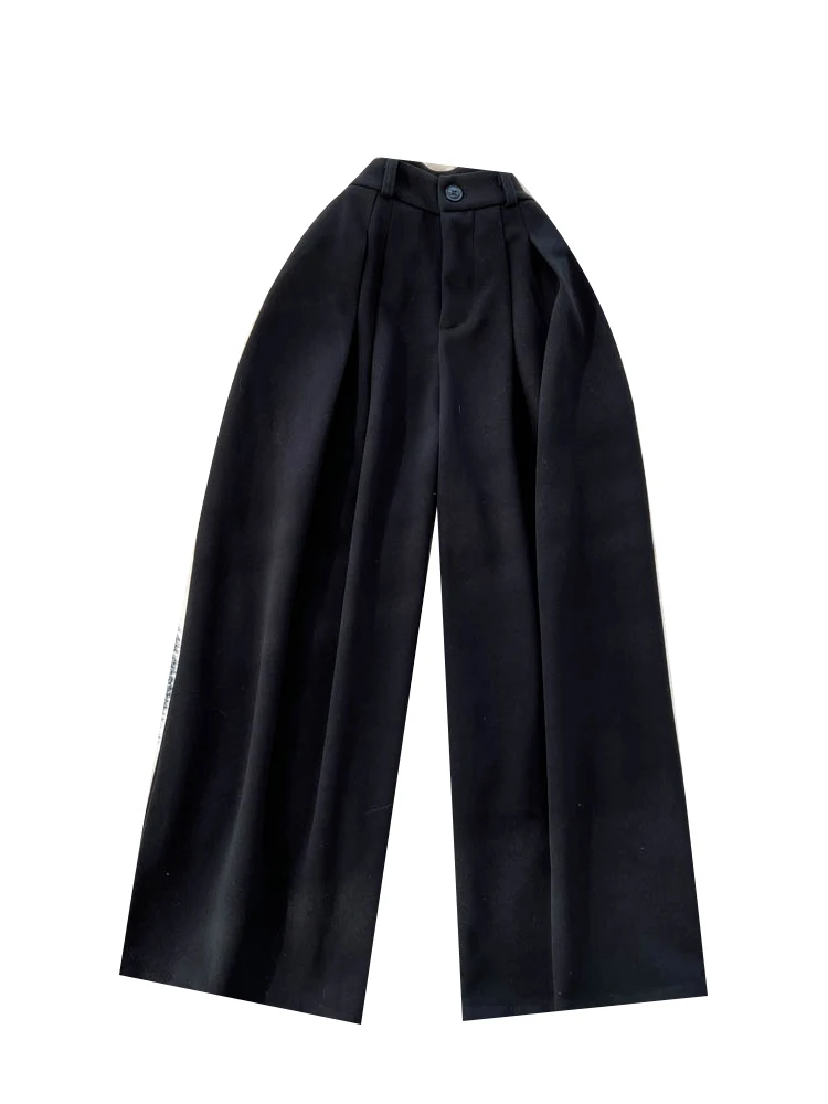 Pantalon large à taille haute Laid-ba Sle pour femmes, coupe ample, pantalon décontracté pour les trajets quotidiens, version coréenne, printemps 2026