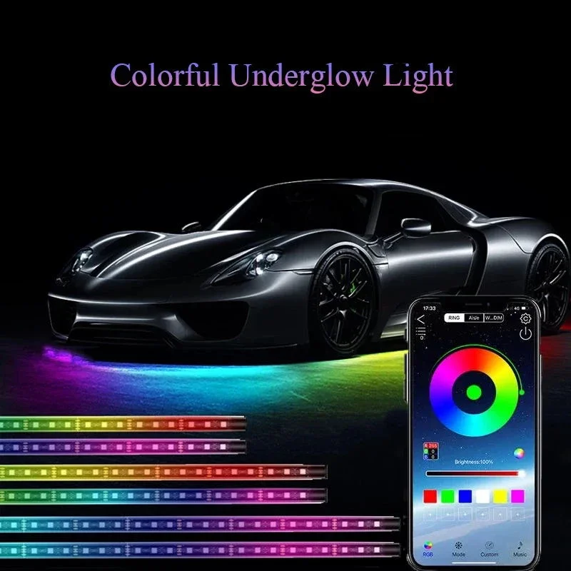 12v-led-voiture-charssis-lumiere-sous-eclairage-app-controle-coulant-couleur-rgb-led-bandes-voiture-sous-le-corps-neons-lumieres-lampe-d'ambiance