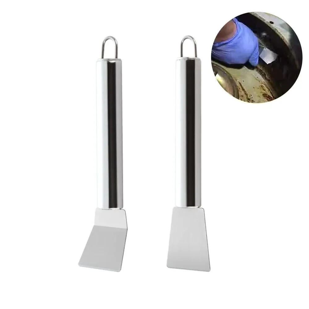 

Cleaning Spatula Scraper Stainless Steel Kitchen Ice Defrosting Remover Oil Stain Cleaning Decontamination Tools