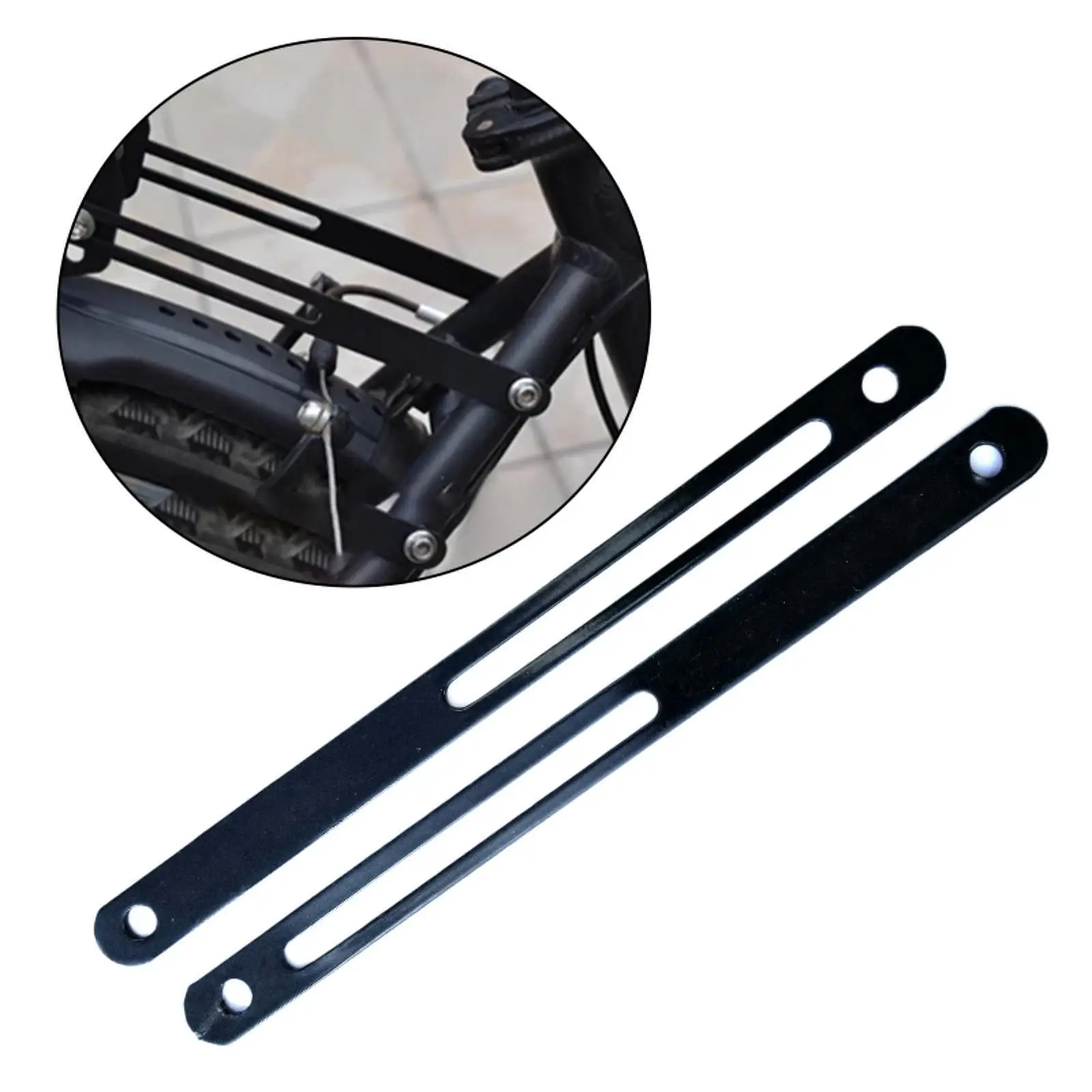 

Bike Rear Rack Extension Bracket Iron Flat Bracket Mount for Mountain Bike Softtail Compatible Disc V Brake Bicycle Accessory