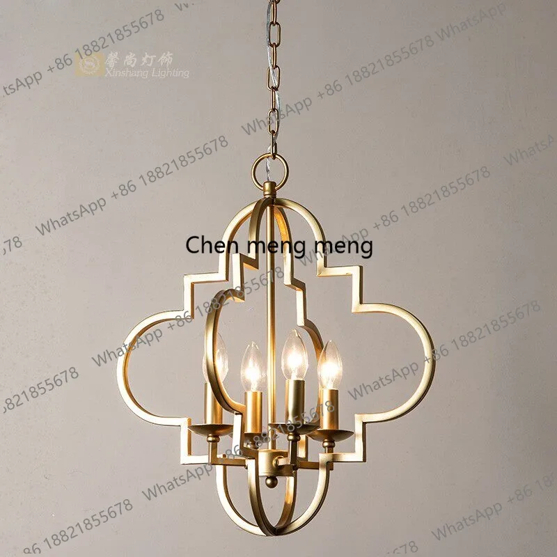 

American restaurant B & B chandelier entrance entrance creative personality wrought iron hollow study cloakroom bedroom