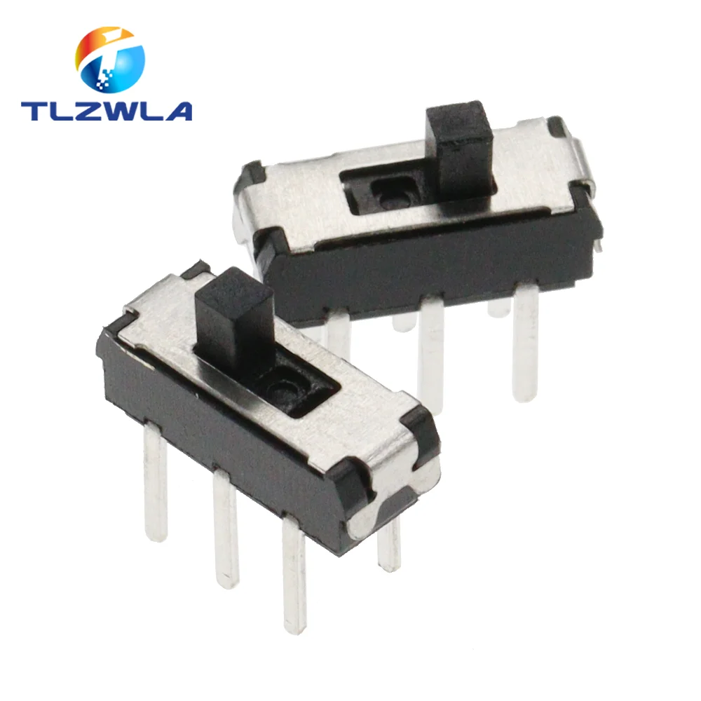 20PCS MSS22D18 Mini Miniature DIP Slide Switch 2P2T 6Pin Handle High 2MM For DVD Switch