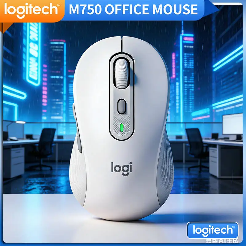 Logitech M750 Silent Mouse - 3-Device Sync, Recycled Build, Rubber Grips, 20-Month Battery, Home Use Tool