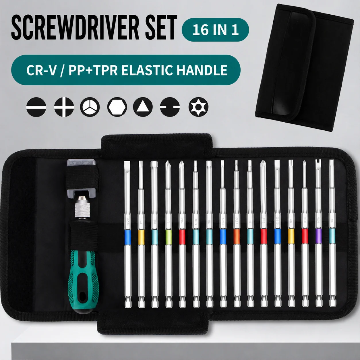 

16 in 1 Precision Screwdriver Set for DJI Drone Repair Tool Kit CRV Steel Electronics Maintenance Screwdriver Kit for RC Drone